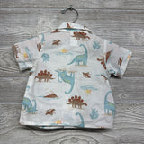 SS Button Up Shirt Dinosuars 3M