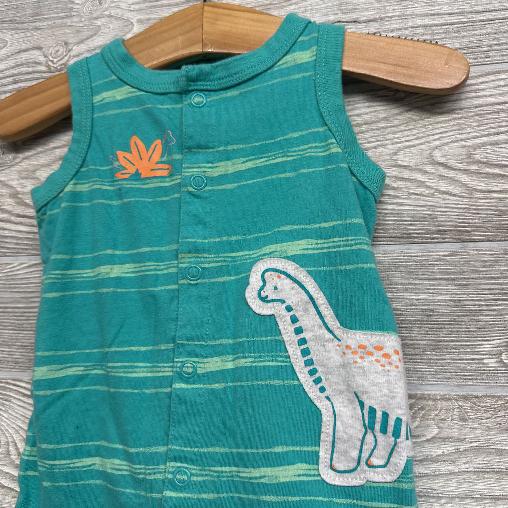 Tank Shorty Romper Dinosaur 3M