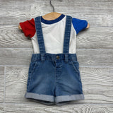 Shortalls & Shirt 0-3M