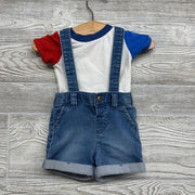 Shortalls & Shirt 0-3M