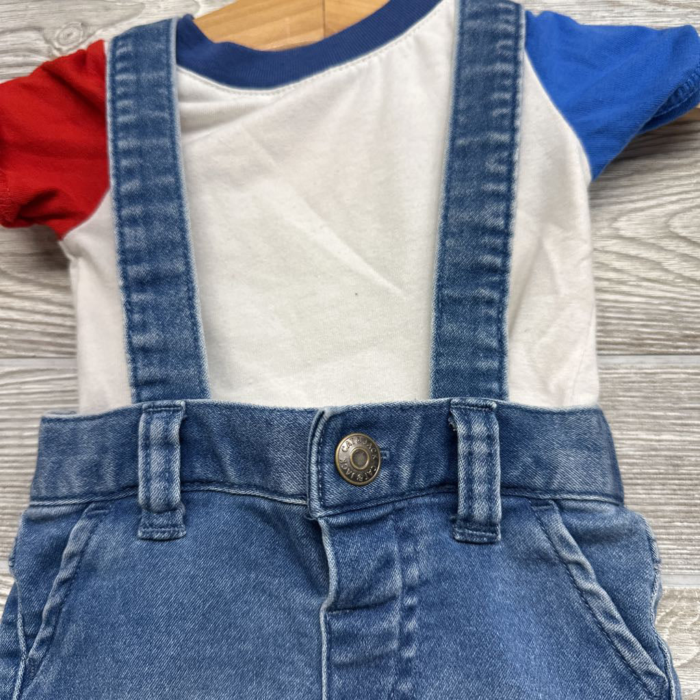 Shortalls & Shirt 0-3M