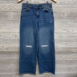 Wide Leg Jeans Frayed 12
