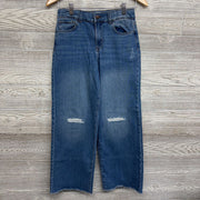 Wide Leg Jeans Frayed 12