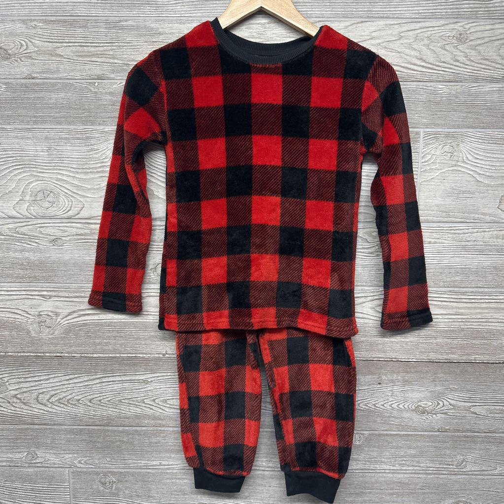 2 Pc LS Plush PJs Buffalo Plaid 8