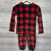 2 Pc LS Plush PJs Buffalo Plaid 8