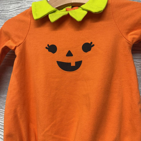 LS Collared Pumpkin Romper & Leggings Stripes 6-9M
