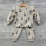Quilted Crewneck & Joggers Flowers 12M