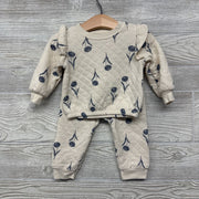 Quilted Crewneck & Joggers Flowers 12M