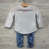 LS Shirt Swoosh & Crushed Velvet Leggings 12M