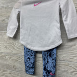 LS Shirt Swoosh & Crushed Velvet Leggings 12M