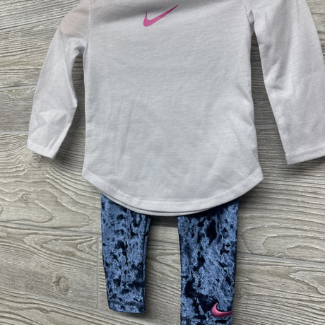 LS Shirt Swoosh & Crushed Velvet Leggings 12M