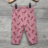 Crewneck Jolly & Lined Leggings Candy Canes 12M