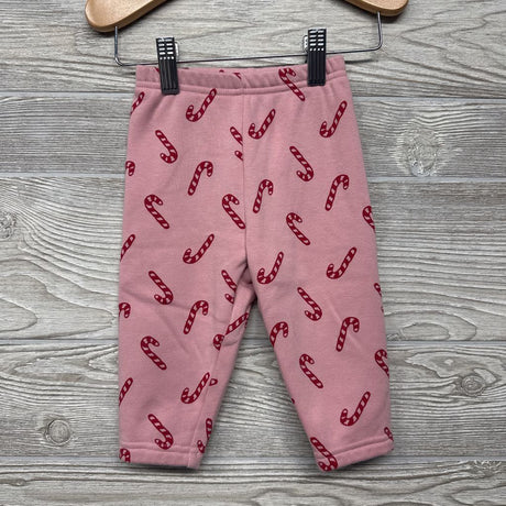 Crewneck Jolly & Lined Leggings Candy Canes 12M