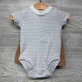 Bodysuit Stripes & Pull On Shorts 6M