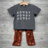Shirt Stacked Howdy & Harem Pants Cactus Bulls 9-12M
