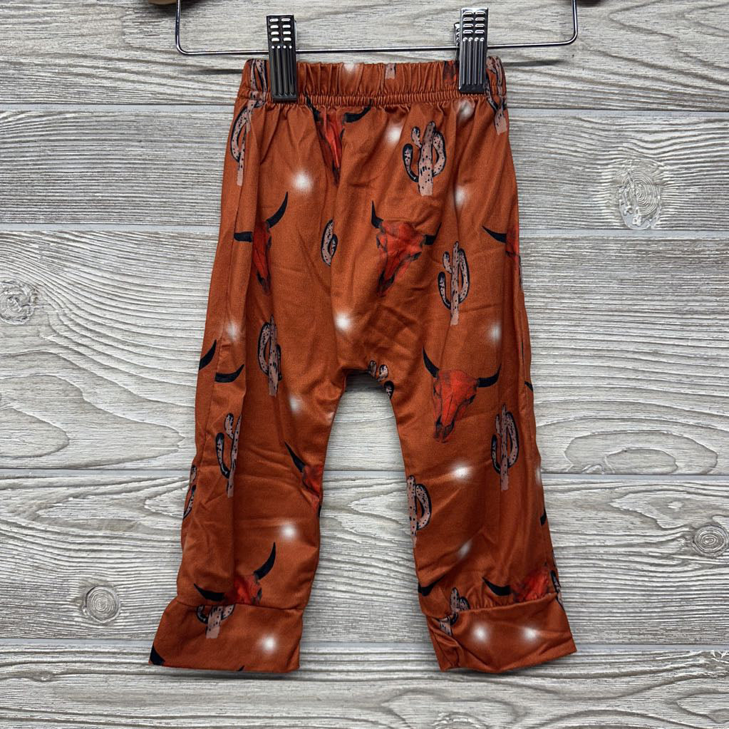 Shirt Stacked Howdy & Harem Pants Cactus Bulls 9-12M