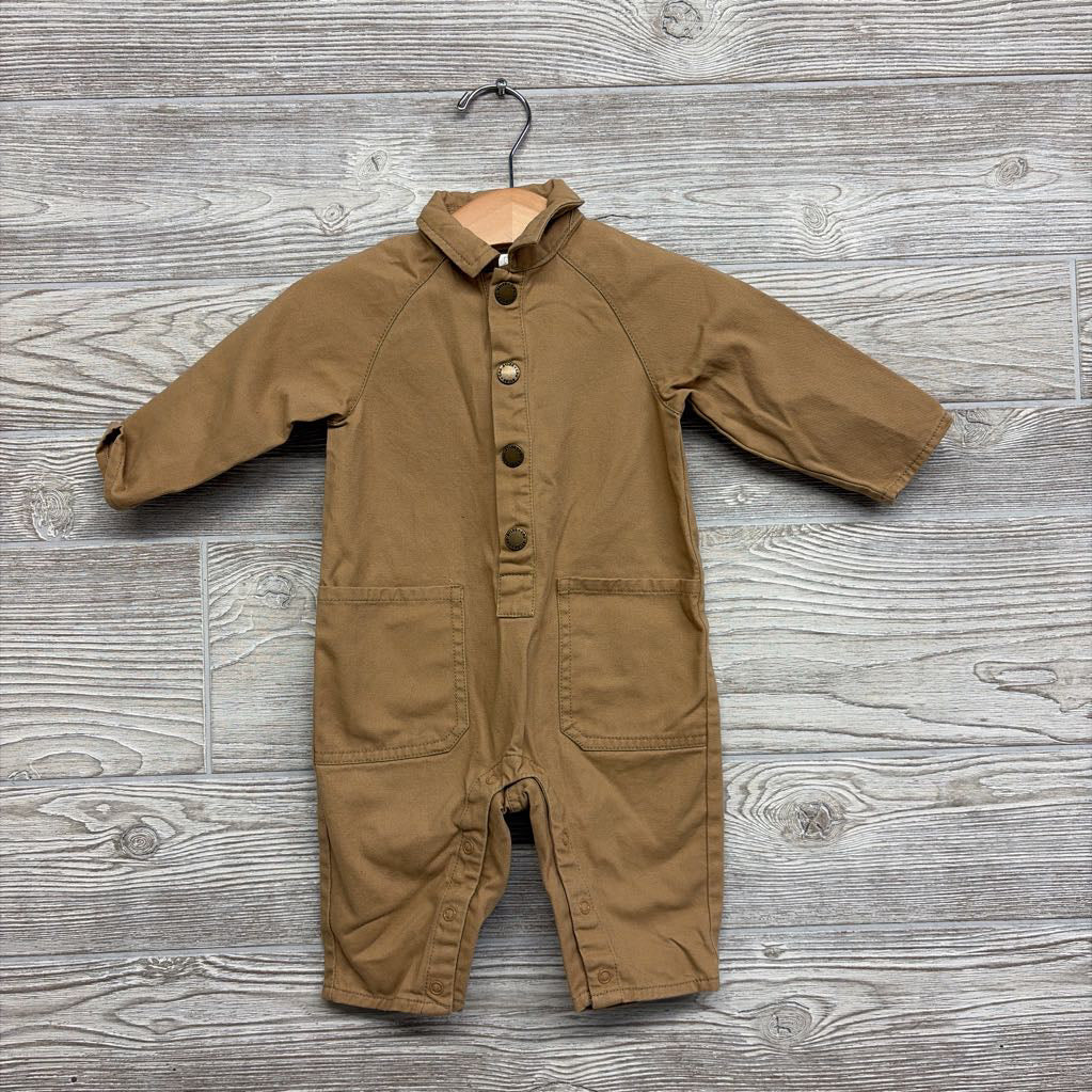 LS Snap Front Coverall 3-6M
