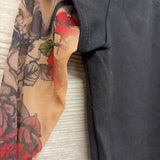 NEW LS Skulls & Roses Tattoo Bodysuit 6-12M