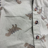 Button Up Shorty Romper Dinosaurs 6M