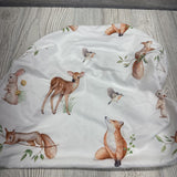 Bassinet Sheet Squirrels Deer Fox