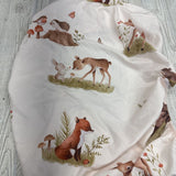 Bassinet Sheet Squirrels Deer Fox