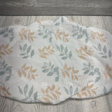 Muslin Bassinet Sheet Leaves Flowers