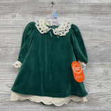 NEW Velour & Eyelet Collar & Cuff Dress 3-6M