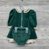 NEW Velour & Eyelet Collar & Cuff Dress 3-6M