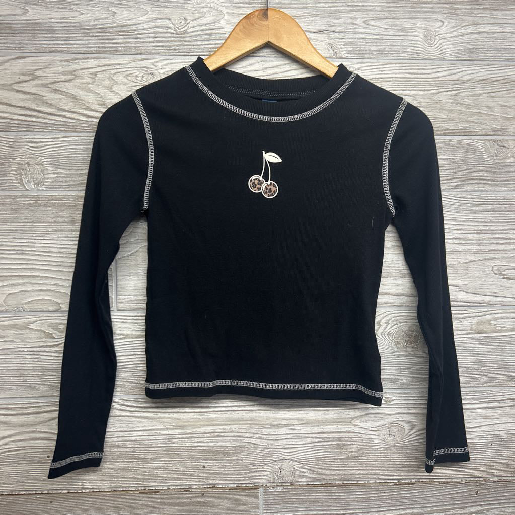 LS Ribbed Shirt Cherry 10-12