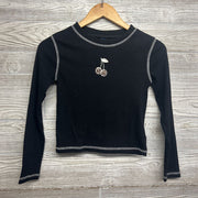 LS Ribbed Shirt Cherry 10-12