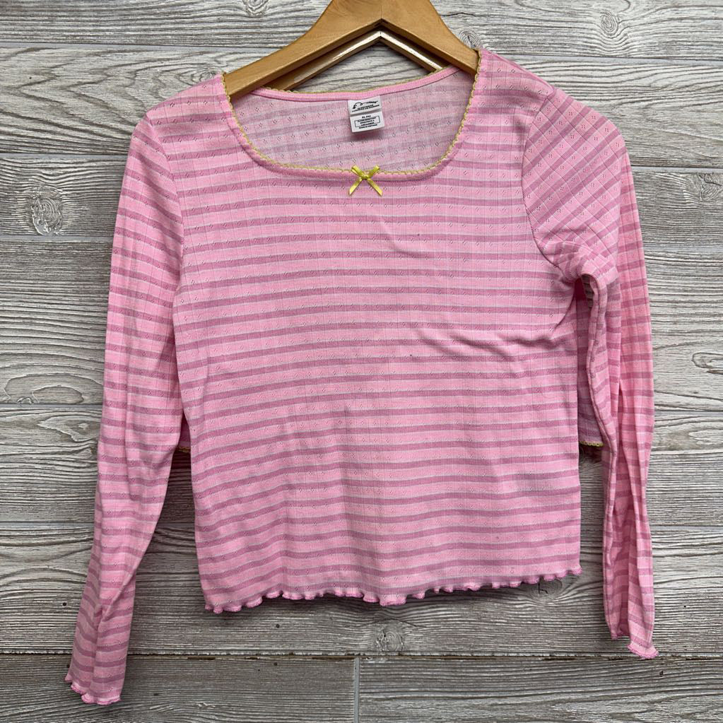 2 Pc LS Shirt & Shorts Pointelle PJs Stripes 14