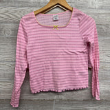 2 Pc LS Shirt & Shorts Pointelle PJs Stripes 14