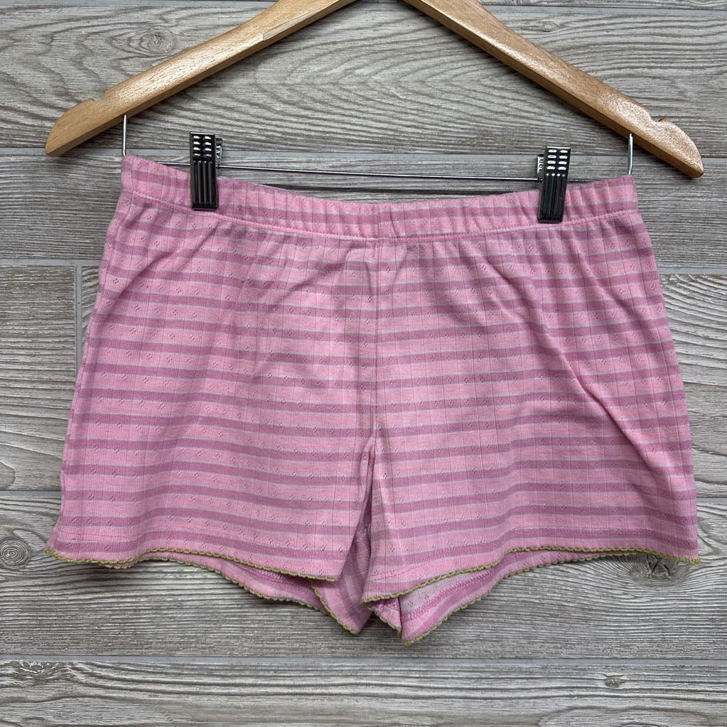 2 Pc LS Shirt & Shorts Pointelle PJs Stripes 14