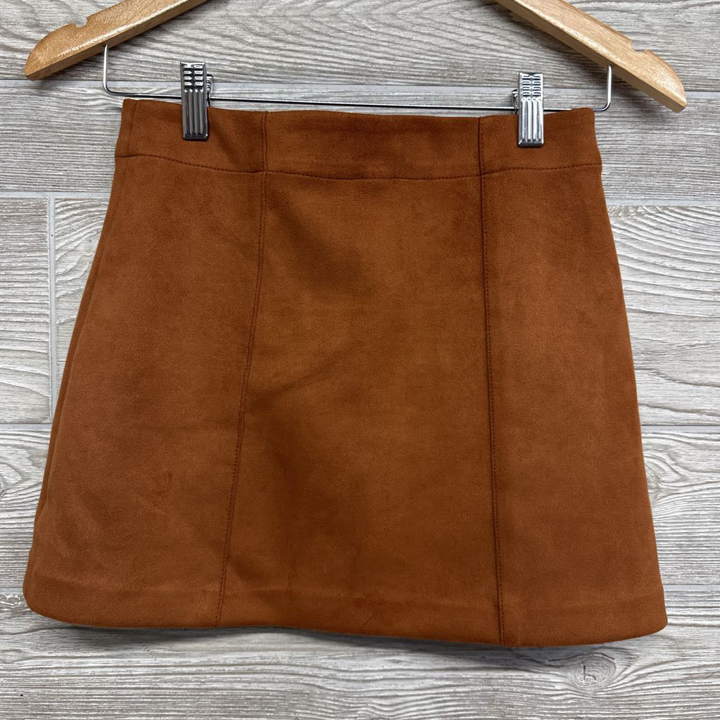 Faux Suede Button Up Skirt 10-12