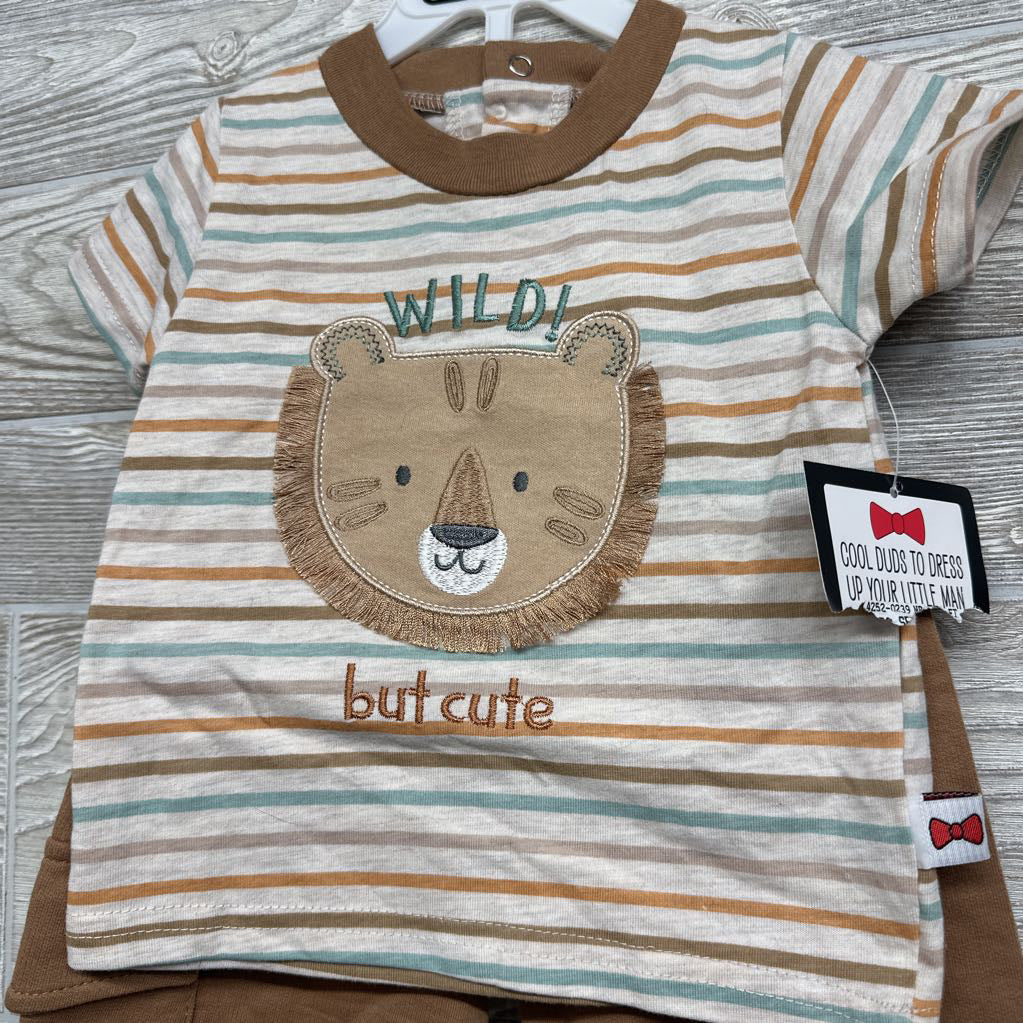NEW Shirt Stripes Wild But Cute & French Terry Cargo Joggers 12M