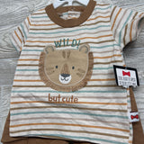 NEW Shirt Stripes Wild But Cute & French Terry Cargo Joggers 12M