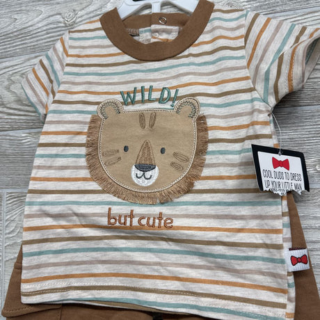 NEW Shirt Stripes Wild But Cute & French Terry Cargo Joggers 12M
