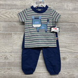 NEW Shirt Stripes Zebra & French Terry Joggers 12M