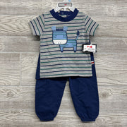 NEW Shirt Stripes Zebra & French Terry Joggers 12M