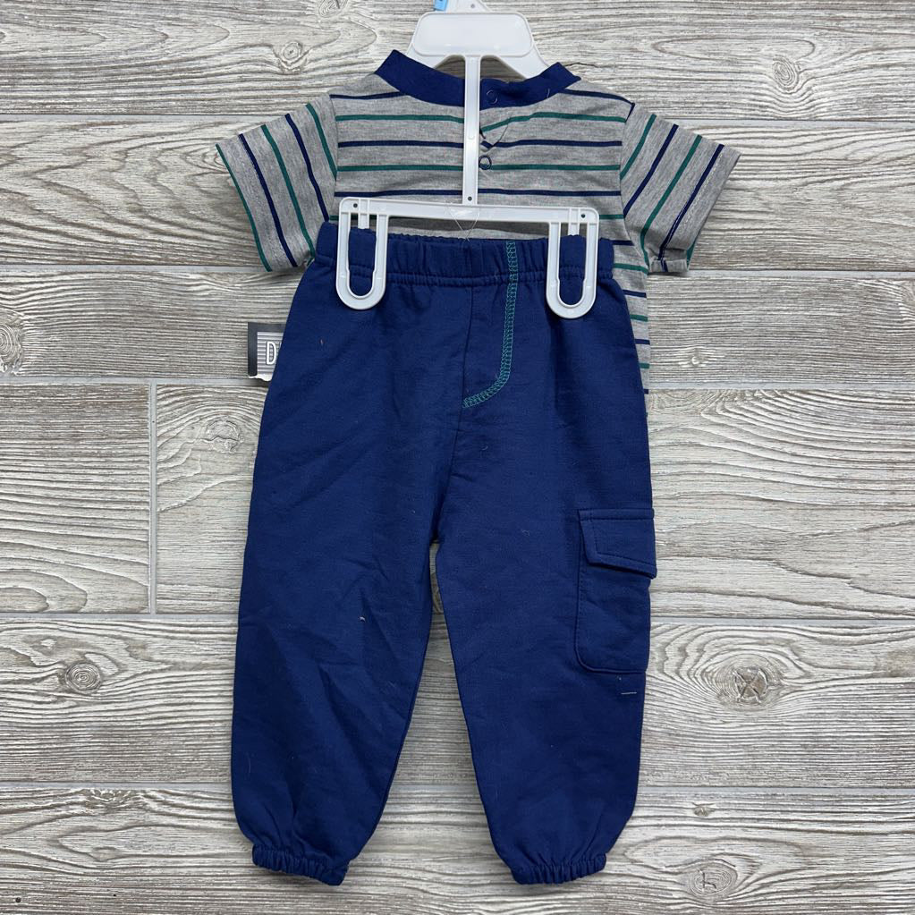 NEW Shirt Stripes Zebra & French Terry Joggers 12M