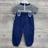 NEW Shirt Stripes Zebra & French Terry Joggers 12M