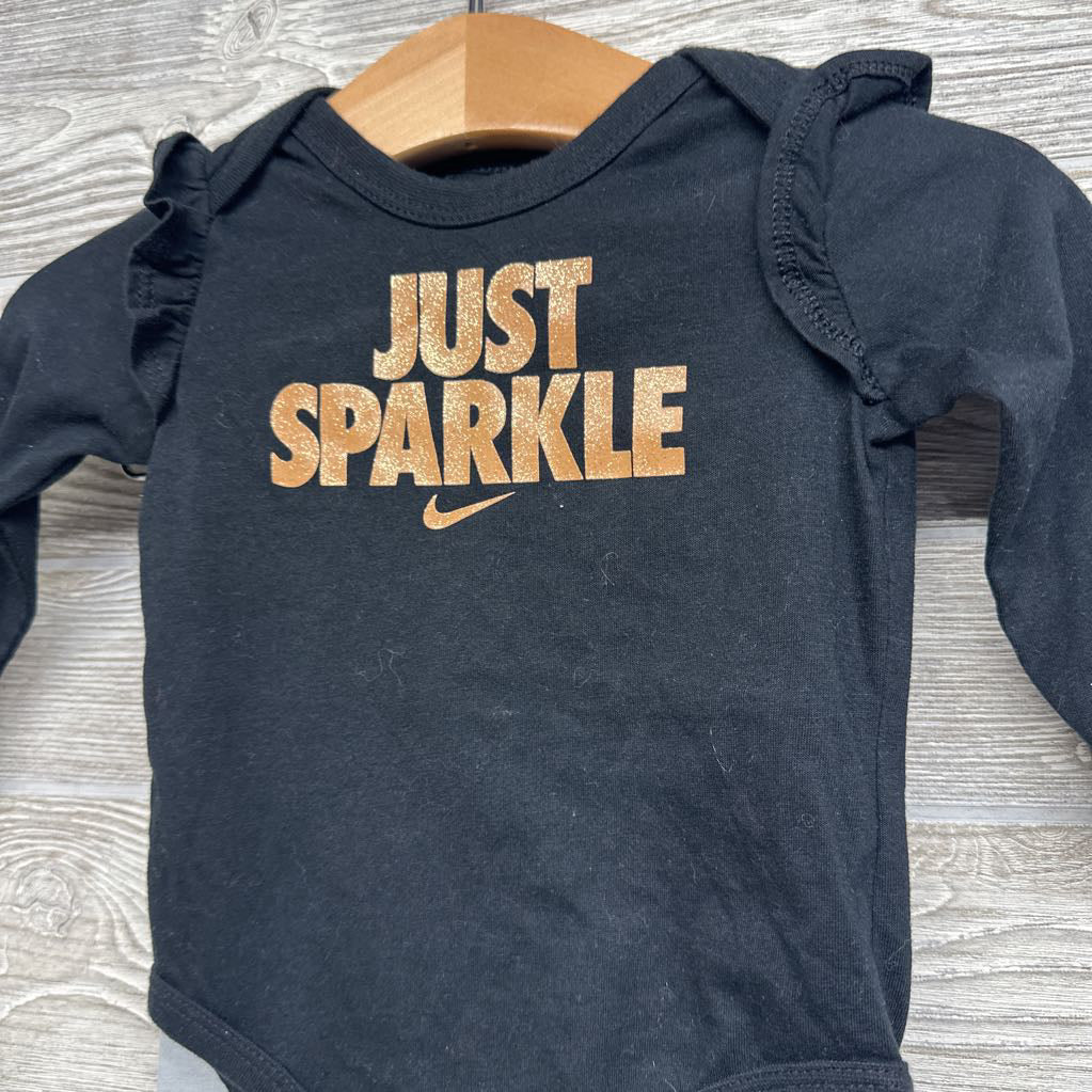 LS Bodysuit Just Sparkle & Leggings 6M