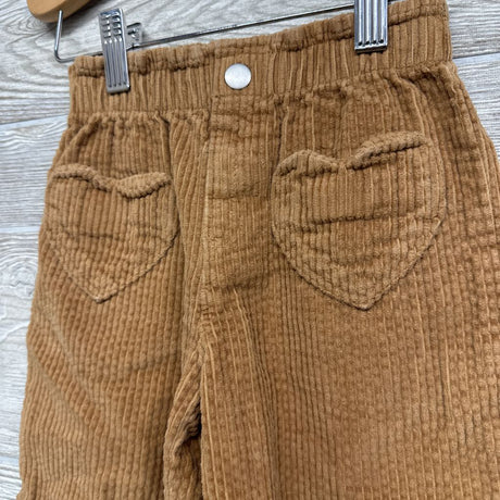 Wide Leg Paperbag Cord Pants Heart Pockets 18-24M