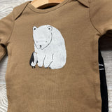 LS Bodysuit & Pants Polar Bear Penguin 6M