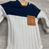 LS Ribbed Bodysuit Chest Pocket & Pants 3-6M