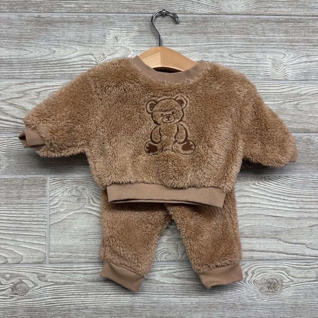 Plush Crewneck Teddy Bear & Joggers 0-3M