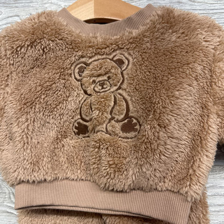 Plush Crewneck Teddy Bear & Joggers 0-3M