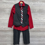 Vest, LS Button Up Shirt, Dress Pants & Plaid Tie 10
