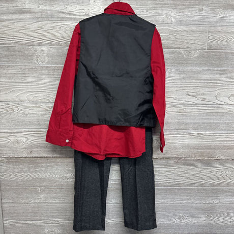 Vest, LS Button Up Shirt, Dress Pants & Plaid Tie 10