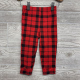 Crewneck Santa's Little Helper & Pants Buffalo Plaid 18M